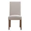 Chaise de salle à manger rembourrée en lin beige clair Burbury