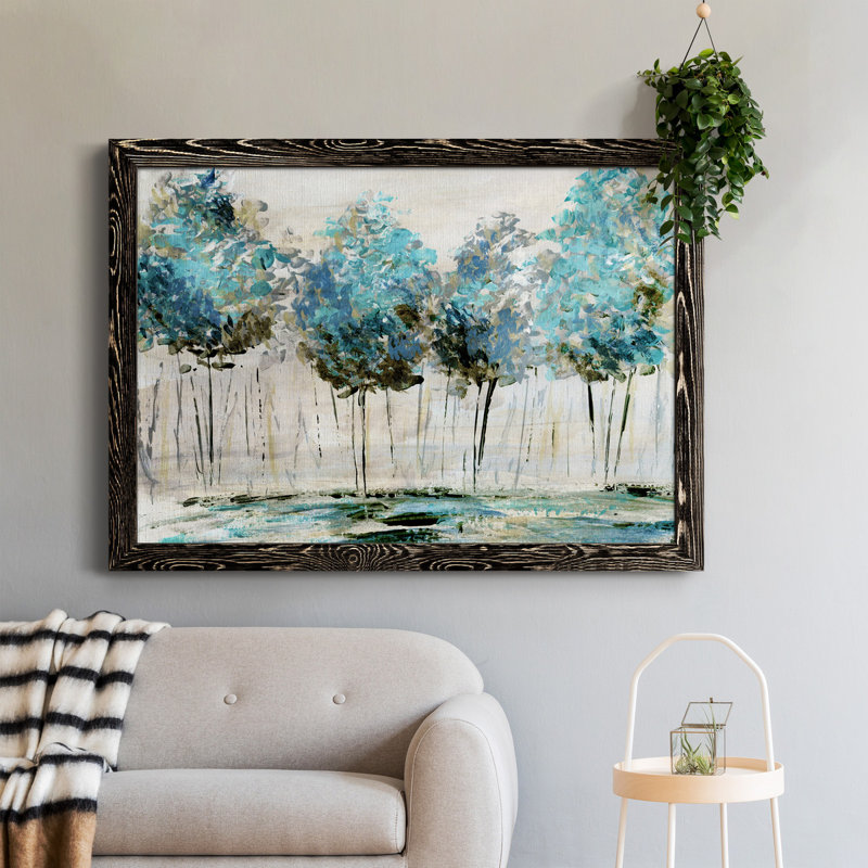 Printemps - Peinture sur toile encadrée, H 31,5 po x l 23,5 po x P 1,5 po, Noir