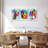" Dogs Paint Splash Multi Piece Canvas Print " 3 - Pieces-93058277