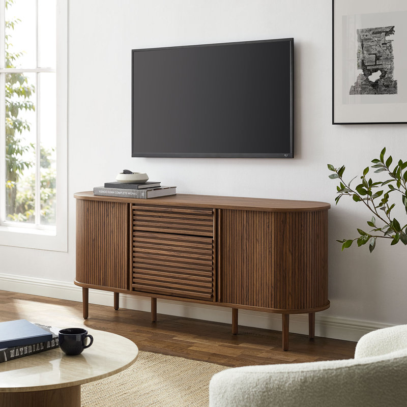 Buffet ovale cannelé de 67 po Harlan