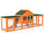 Lapin orange avec aire de repos, 2 espaces de jeu, poignées, rampes, plateau amovible et protection imperméable pour une installation intérieure ou extérieure Grand espace confortable, aires de jeu, nettoyage