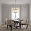 6-Light Brass Chandelier With Hanging Clear Rippled Glass-402706504