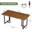 Solid Wood Steel Writing Desk