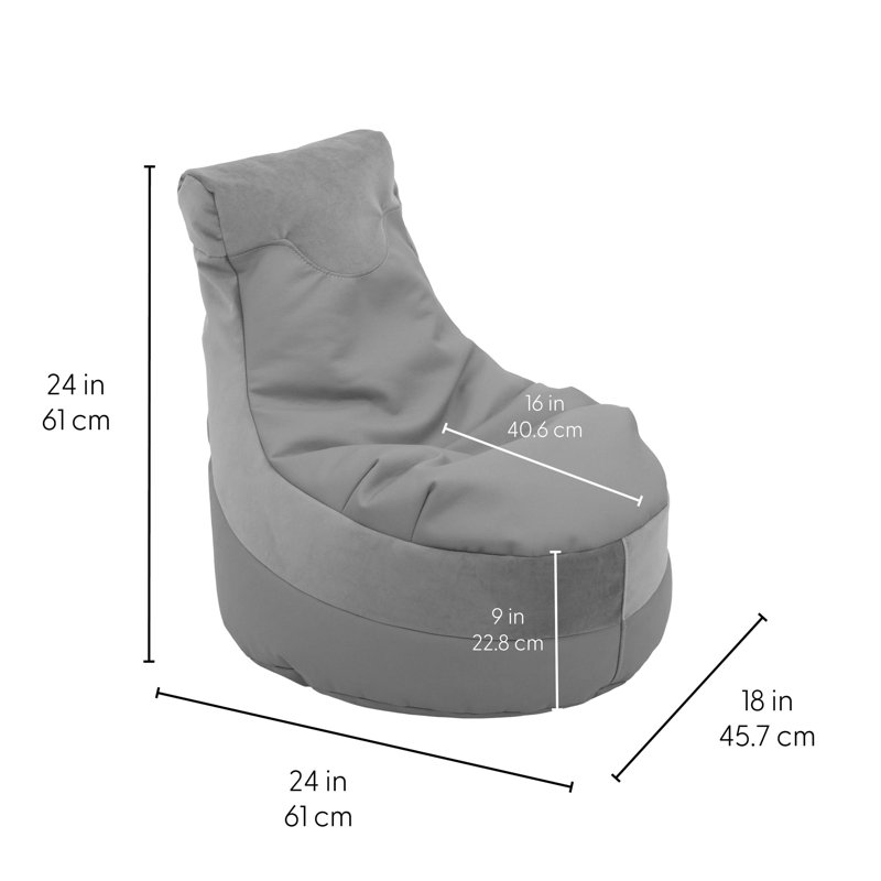 Fauteuil à billes 2 pièces SoftScape Trendy Trendy, Similicuir gris