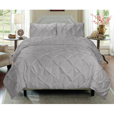 Ensemble de housse de couette en microfibre Pintuck
