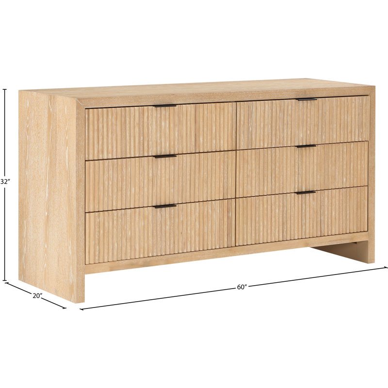 Fairfax 6 - Drawer Dresser, Natural