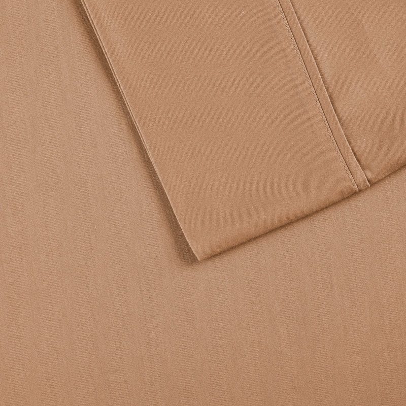 Ensemble de draps en mélange de coton Casa Platino, Taupe, Ensemble de draps pour lit simple avec un drap-hou