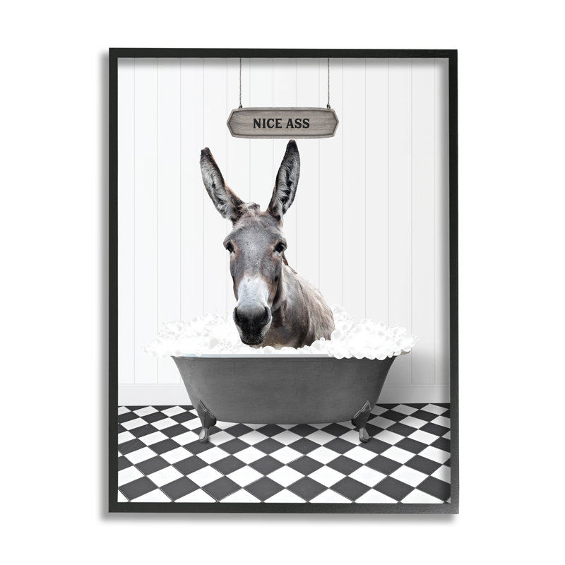 " Nice A Bathroom Phrase ", 20" H x 16" W x 1.5" D