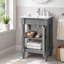 Meuble-lavabo compact avec lavabo, portes à fermeture douce et tablette réglable-1428808771