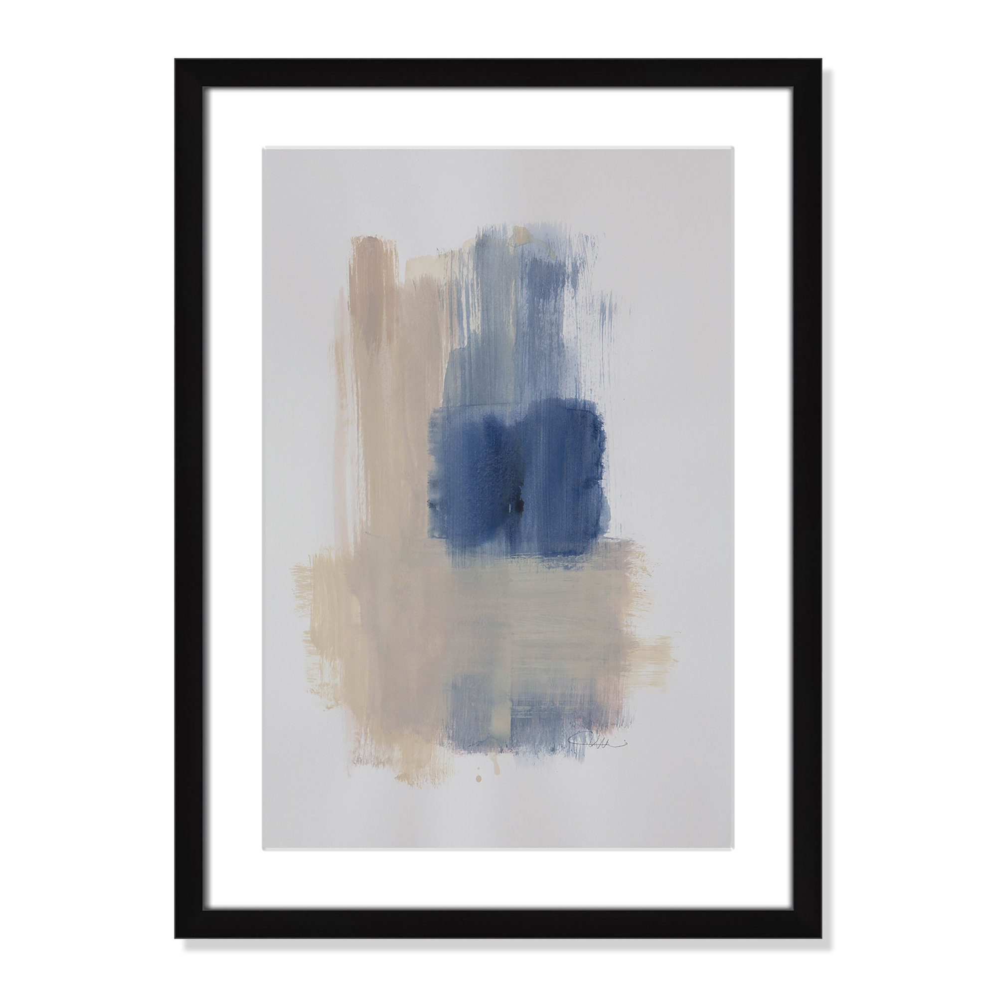 Powder Room Wash III by Casa Fine Arts, 23" H x 17" W x 1.25" D, Black Matted Picture Framed