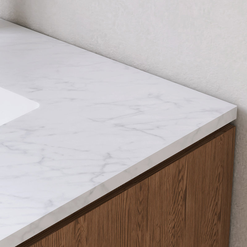 Lavabo rectangulaire encastré en acrylique de 79 cm (31 po) avec trop-plein, Light Grey
