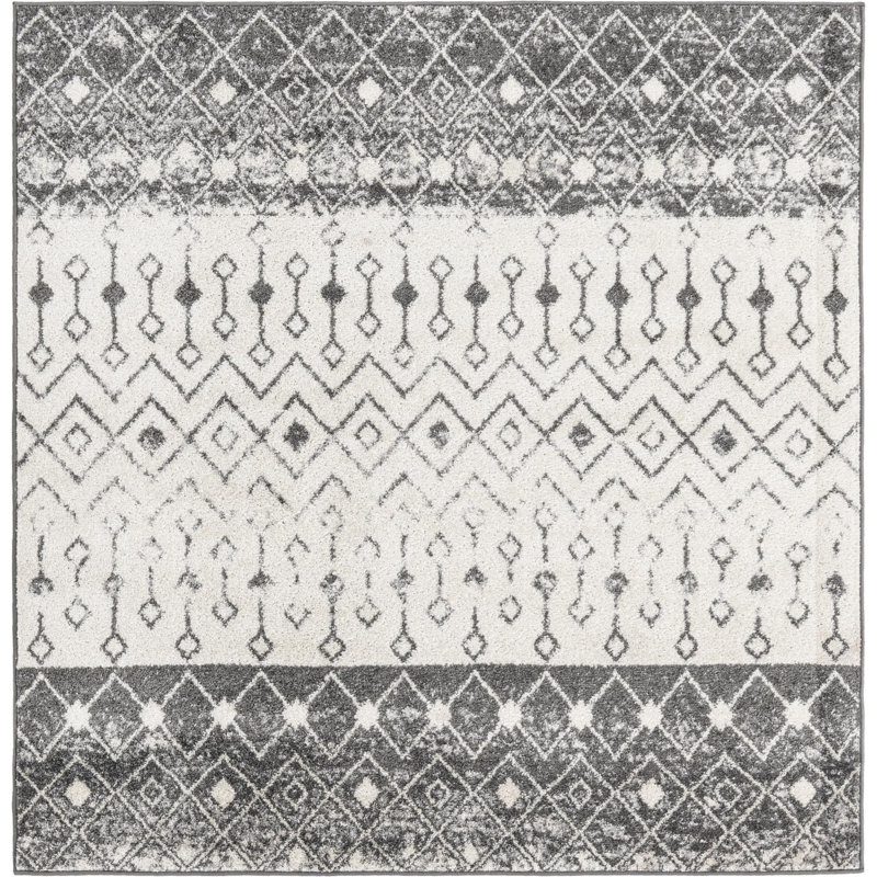 Abstract Indoor Rug, Square 6'