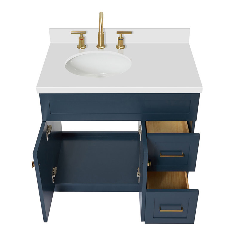 Ensemble de meuble-lavabo simple 37 po Abell, Bleu minuit