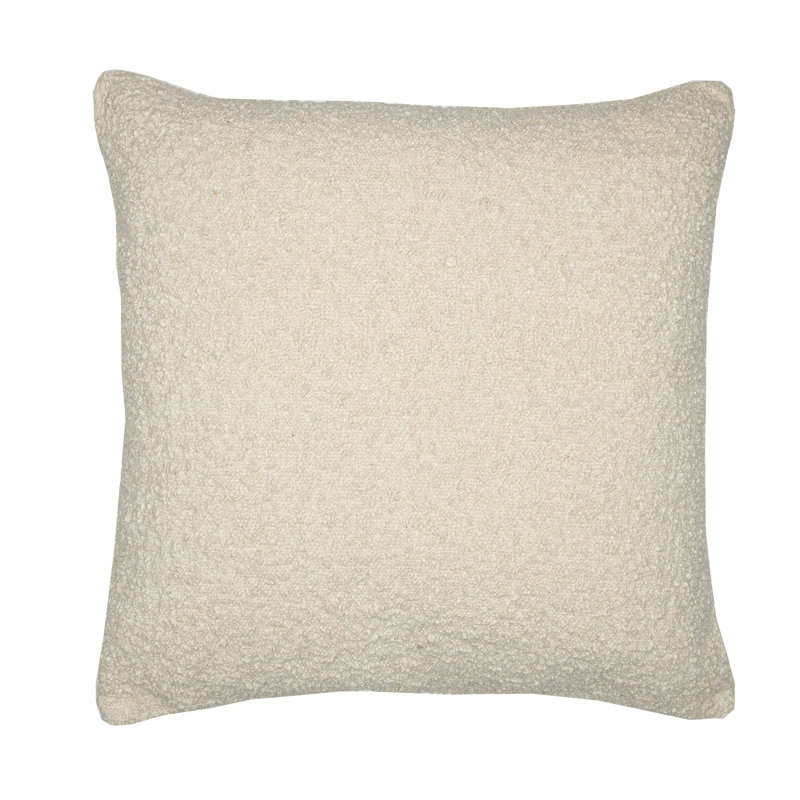 Housse de coussin Boucle Mid-Century, Ivoire ivoire, H 24 po x l 24 po, Polyester/ bourre en polyester