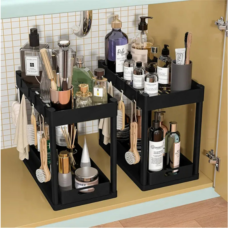 Tablette pour lavabo, paquet de 11, noir