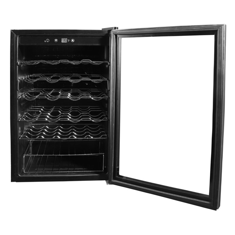 Hamilton Beach 43-Bottle Wine Cooler Fridge Cellar With Wire Shelves, Digital Controls