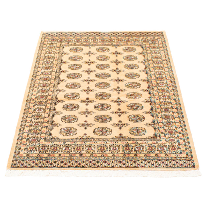 Tapis unique en laine noué à la main Bokhara 4 pi 8 po x 6 pi 8 po Peshawar