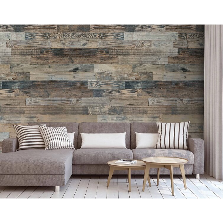 3.5 x 48 Reclaimed Solid Wood Wall Paneling in Brown Rockin'Wood