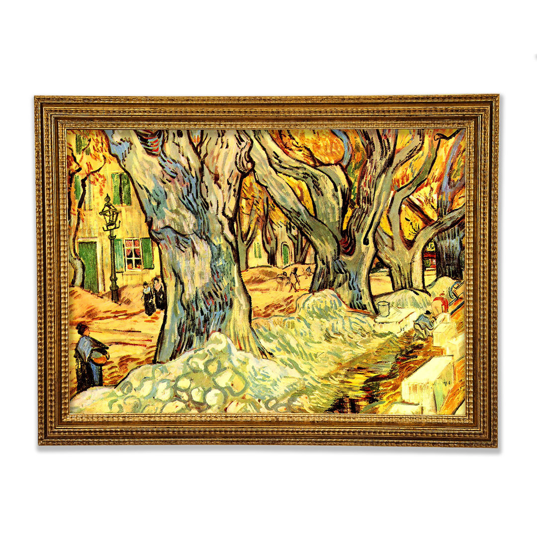 Straßenarbeiter auf dem Boulevard Victor Hugo in Saint-Remy von Van Gogh - Einzelne Bilderrahmen Kunstdrucke