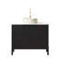Meuble-lavabo 30 po noir autoportant Carrara blanc-2054890041