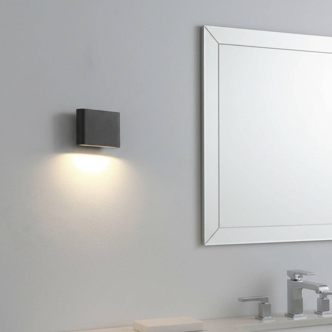 UltraBeam 6 Watt Black Outdoor LED Wall Down Light 600 Lumens - IP65 Waterproof