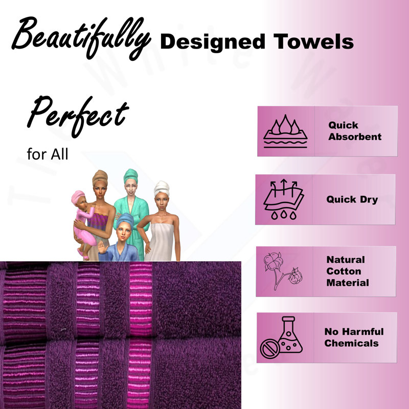 100% Cotton Mulit-Size Set, Plum