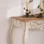 Console avec détails sculptés, console patinée