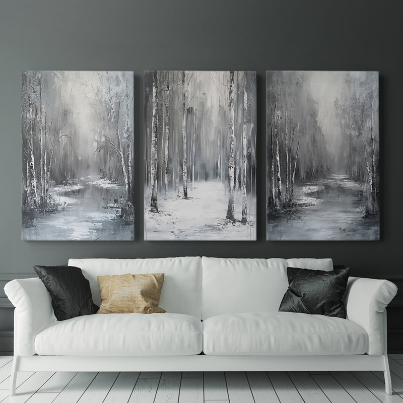 Lanscape Study Series X - Ensemble de toiles tendues avec châssis Premium - Prêt à être accroché