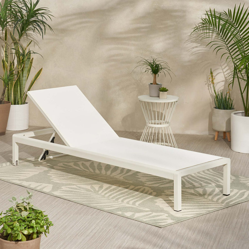 Fashion Chaise Lounge For Outdoor, 1, White