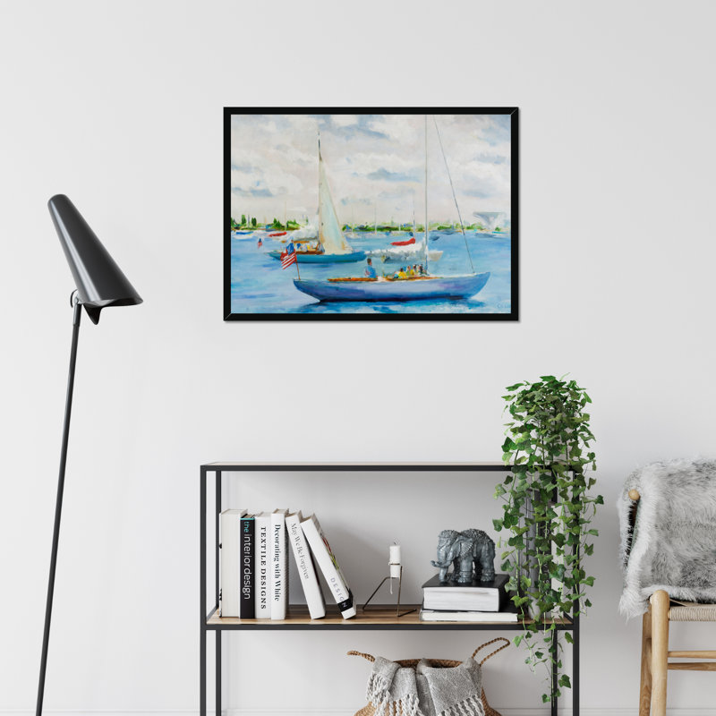 Fun & Lala by Curt Crain - Painting, Black Framed Paper Print, 34cm H x 50cm W
