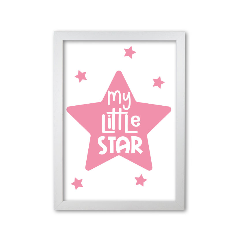 My Little Star - Print, White Grain Frame, 30 cm H x 21 cm W x 5 cm D