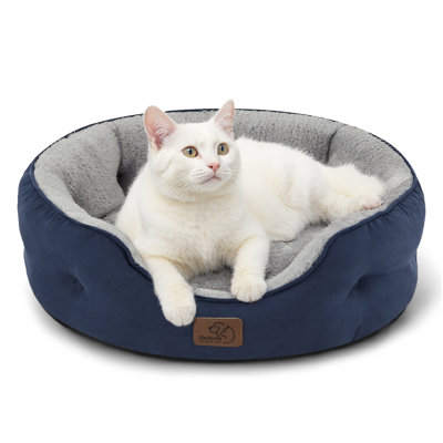 Bedsure Cozy Round Dog & Cat Bed for Small Pets, Washable Plush Nest with Non-Slip Base, Indoor