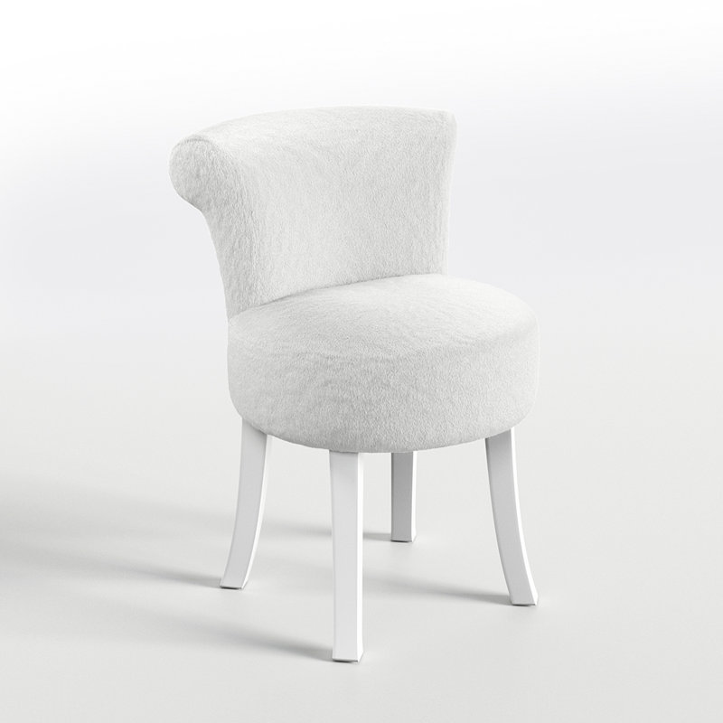 Weathers Solid Wood Accent Stool, White