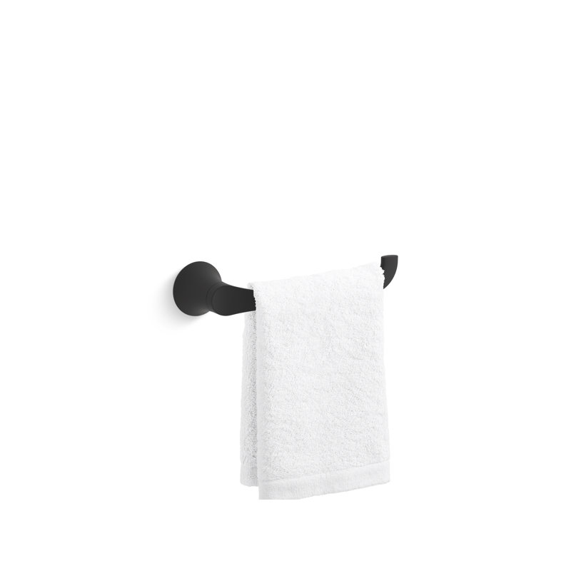 Simplice Wall Mounted Towel Bar, Matte Black