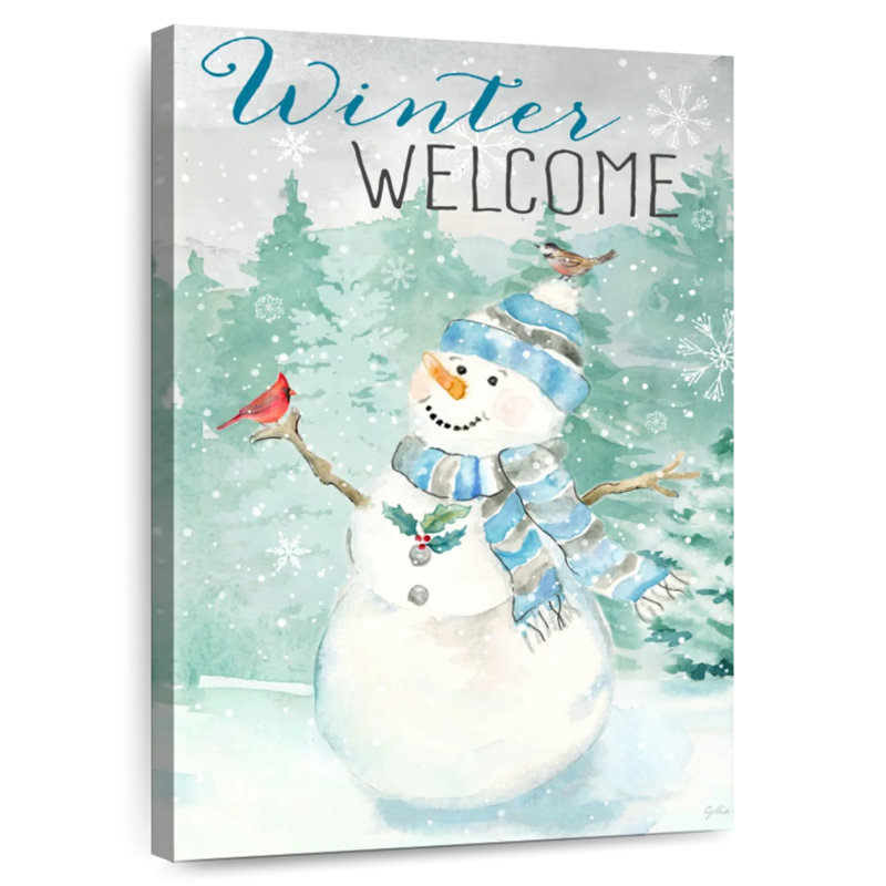 Portrait de bonhomme de neige bleu Lelend Let It Snow, H 48 po x l 32 po