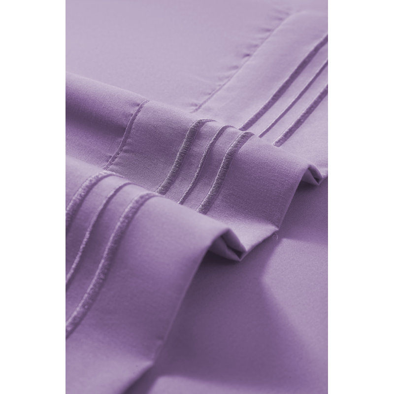 Ensemble de draps en rayonne , Lavande, Ensemble de draps pour grand lit + un drap-housse 