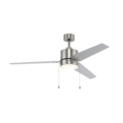Ventilateur de plafond en nickel brossé 52 po Ronan
