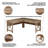 Coble 4 Piece Farmhouse Wood L-Shaped Desk Office Set - Rustic Oak
