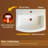 Los Flexi Rectangular Pedestal Sink 22 Inch x 17 Inch, Includes Overflow and Single Faucet Hole