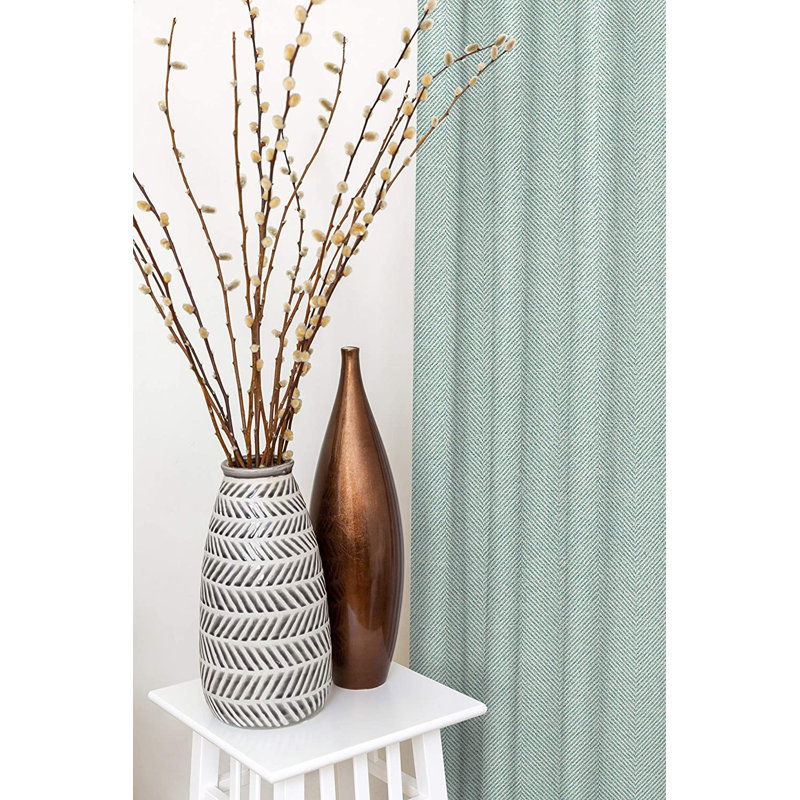 Eler Room Darkening Curtain Pair, Duck Egg Blue, 116 W x 182 D cm