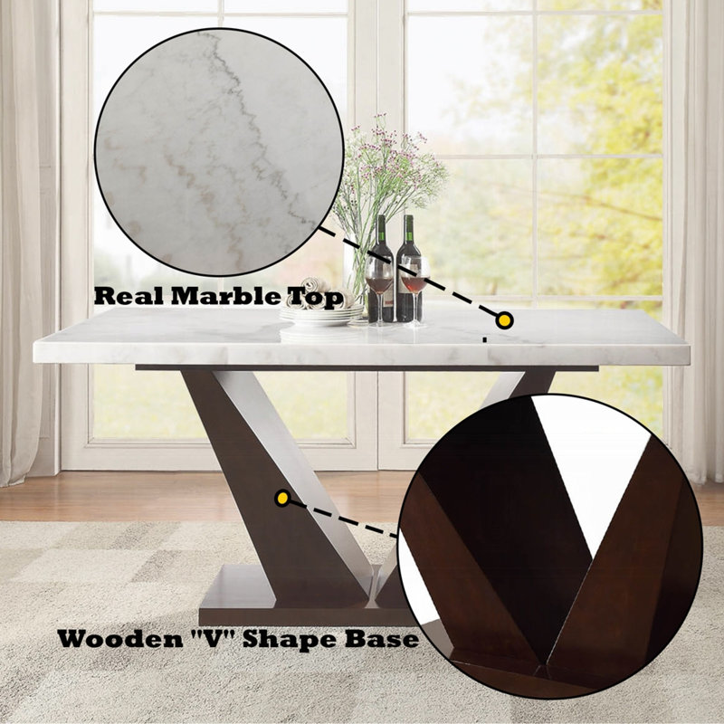 Forbes Dining Table W/marble Top