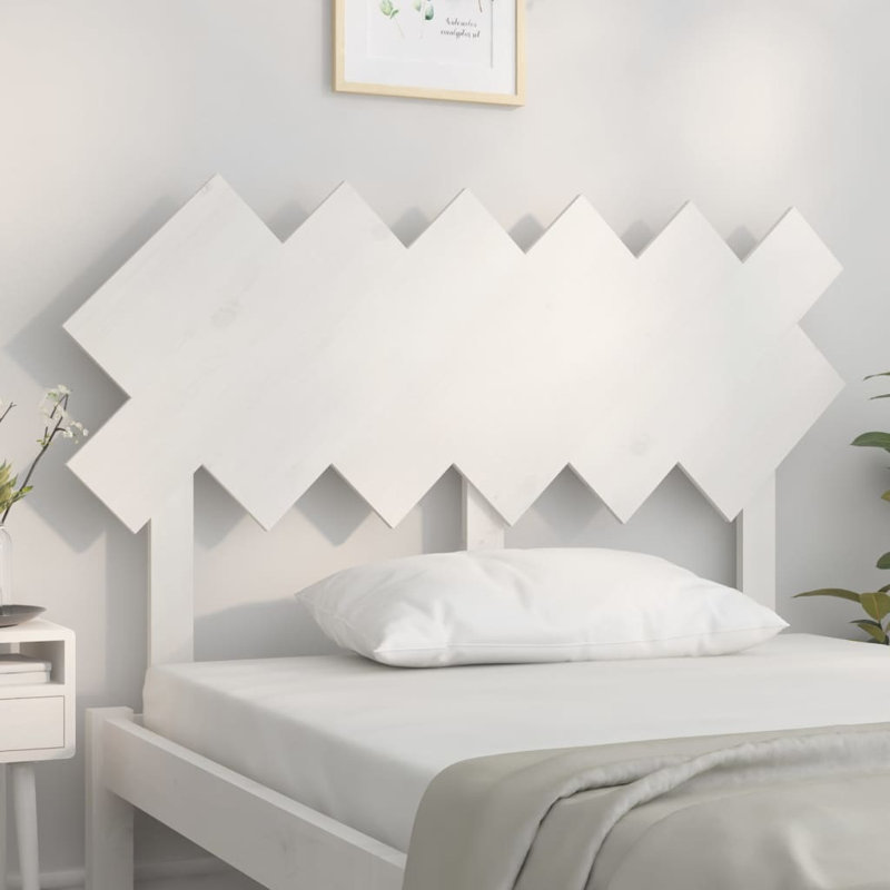 Leangelo Solid Wood Headboard, 72.5 x 81 cm, White