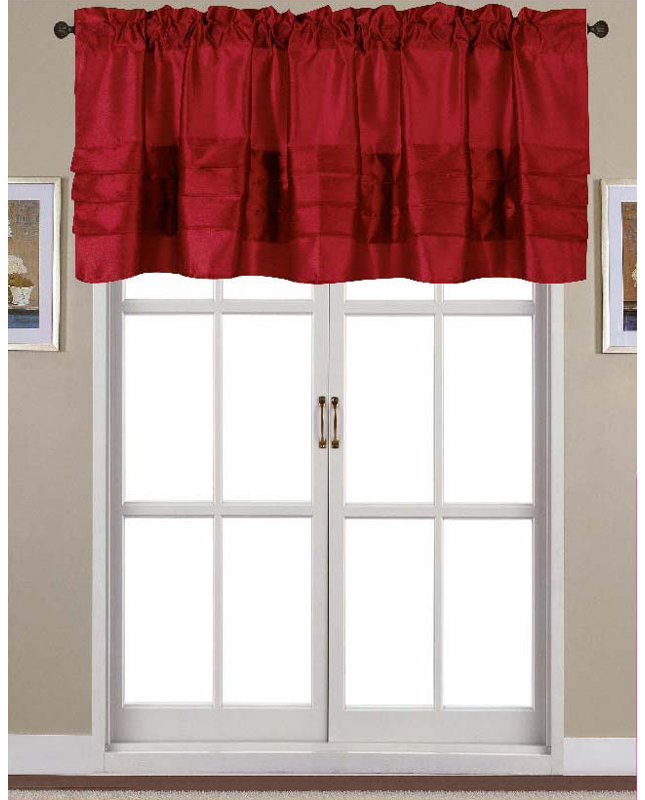 Stolz Tailored Window Valance, Red