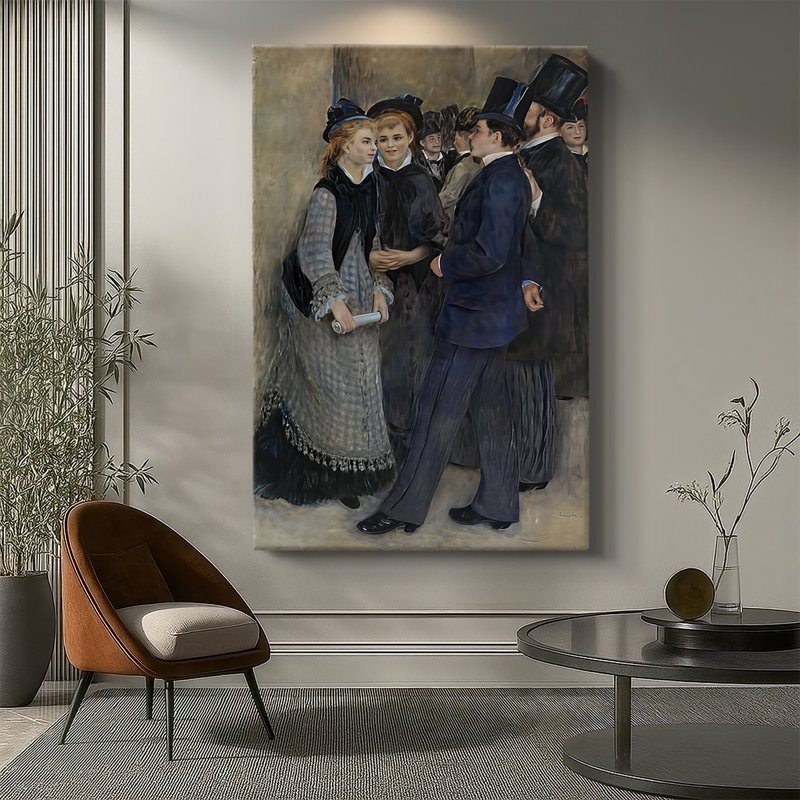 Laissant le conservatoire (La Sortie du conservatoire) -Galerie sur toile tendue par Pierre-Auguste Renoir, 40 po x 60 po