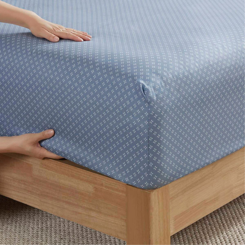 Ensemble d'édredon floral avec draps bleu, Twin Comforter + 6 Additional Pieces, Motif floral bleu