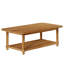 Table basse rectangulaire en bois massif de 47 po avec pieds sculptés-1735610253