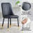 Contemporary Faux Marble 5-Piece 50" Dining Set with Upholstered Chairs-92611033-92611031