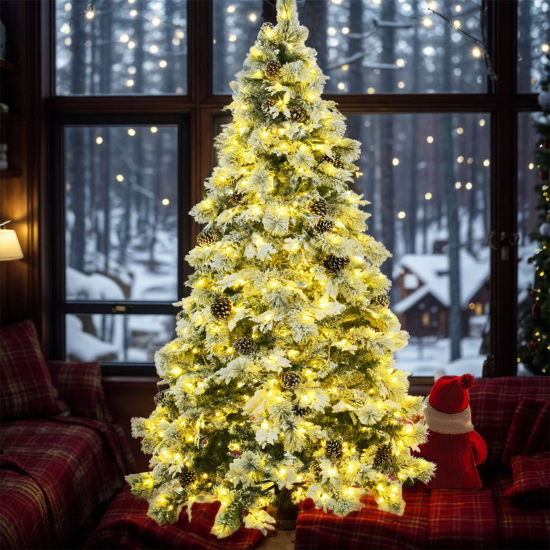 Épinette de Noël artificielle éclairée, 7.5'