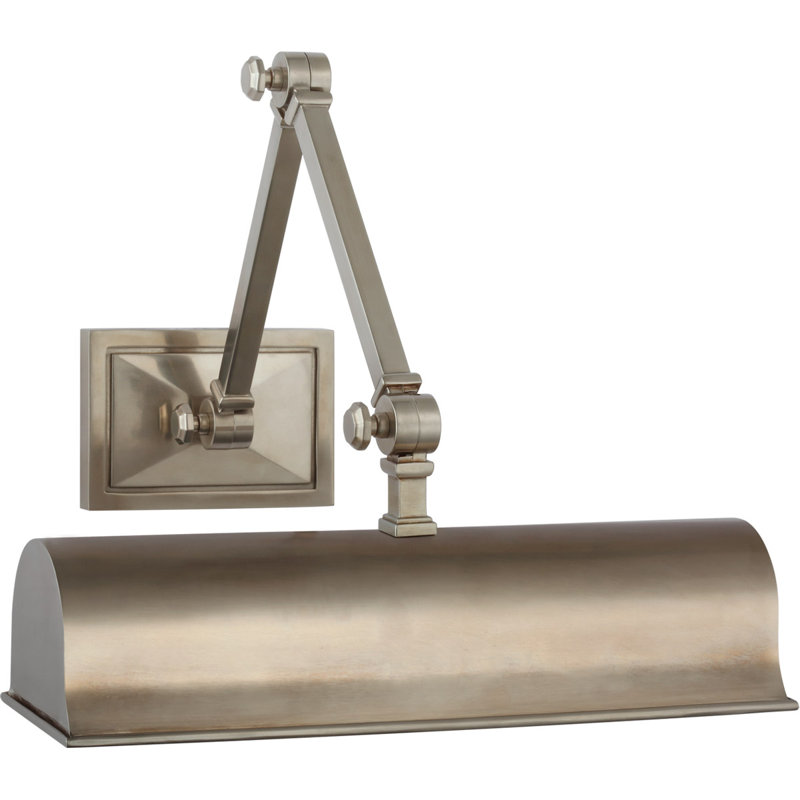 Alexa Hampton Jane Double Library Light, Polished Nickel, 9.75" H x 12" W x 17.25" D