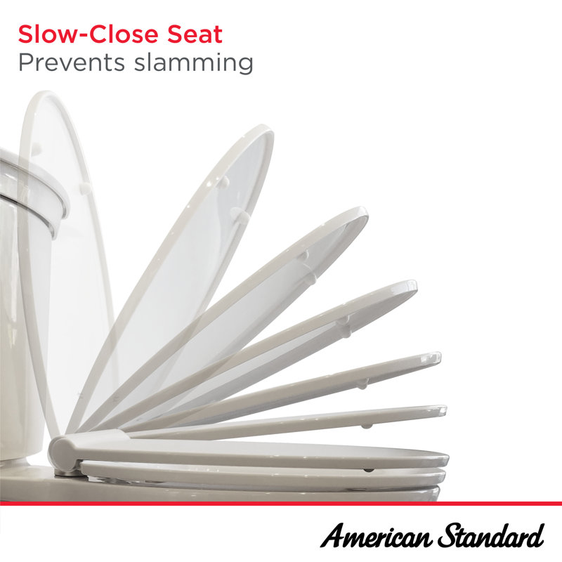 White Elongated High Efficiency Two-Piece Toilet with Seat